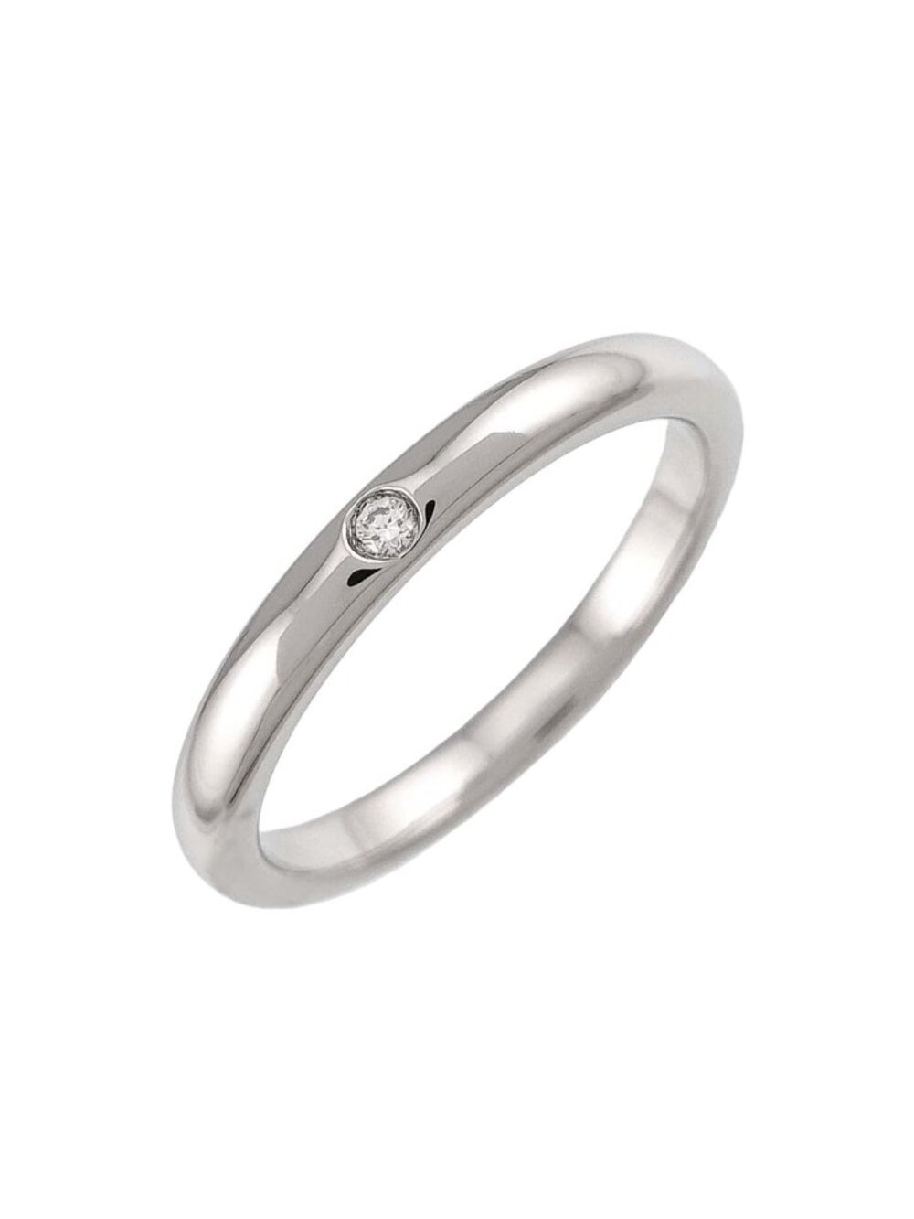 Tiffany & Co Stacking Band Ring Diamond Platinum